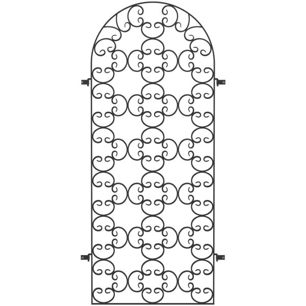 Eleo Rankgitter Rosa 190 cm x 82 cm Schwarz