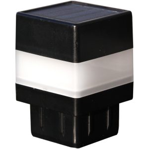 Floraworld LED-Solar-Pfostenkappe 2er Set Anthrazit 4 cm x 4 cm