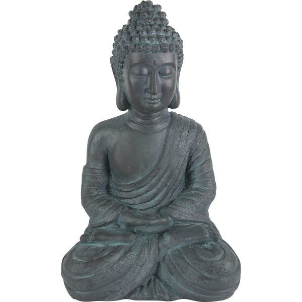 Gartenfigur Buddha 40 cm x 25 cm Grau