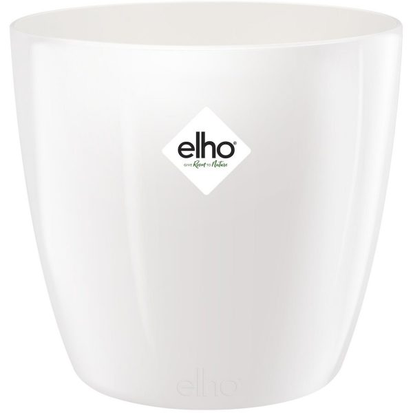 Elho Blumentopf Brussels Diamond Rund 14 cm Weiß