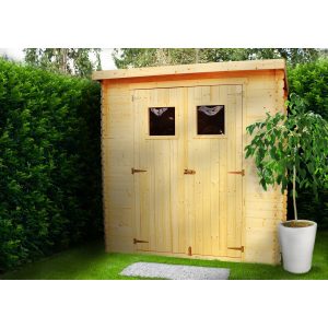 Timbela Gartenhaus/Gerätehaus Holz M330+M330G 16 m² mit Fenstern und Boden