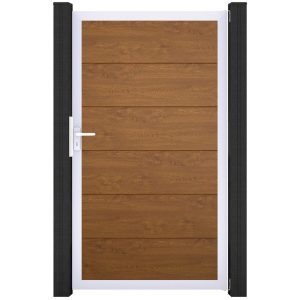 GroJa Steckzaun Tor BasicLine Universal-DIN EV1 Golden Oak