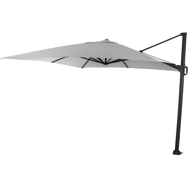 Siena Garden Ampelschirm Cirrus 350 cm x 350 cm Anthrazit mit Kurbelmechanik