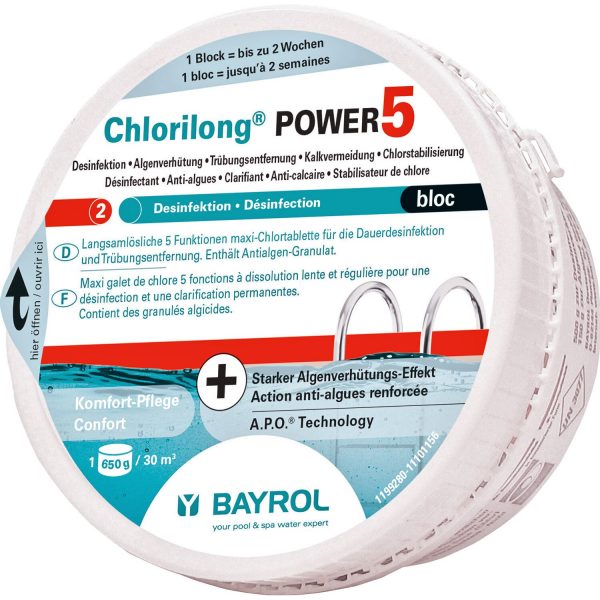 Bayrol Chlorilong Power5 Bloc 5 Funktionen Maxi-Chlortablette 650 g