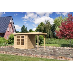 Karibu Holz-Gartenhaus/Gerätehaus Boras Natur Flachdach Unbehandelt 209 cm x 213 cm
