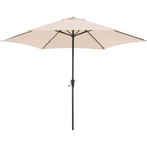 Marktschirm Honolulu Ø 300 cm Beige mit Kurbel