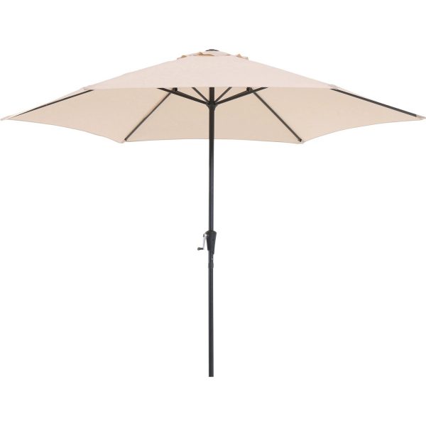 Marktschirm Honolulu Ø 300 cm Beige mit Kurbel