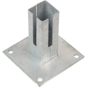 Bodenplatte für Eckpfosten 60 x 60 mm Verzinkt