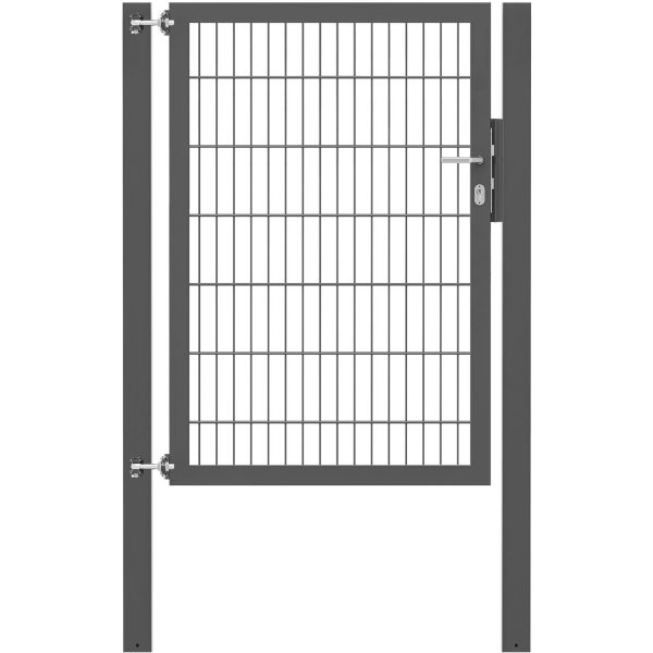 Einzeltor Flexo Plus 100 cm x 140 cm Pfosten 80 cm x 80 cm Anthrazit