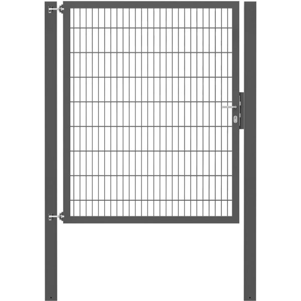 Einzeltor Flexo Plus 150 cm x 180 cm Pfosten 100 cm x 100 cm Anthrazit