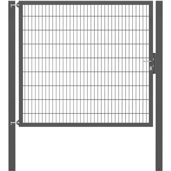 Einzeltor Flexo Plus 200 cm x 180 cm Pfosten 100 cm x 100 cm Anthrazit