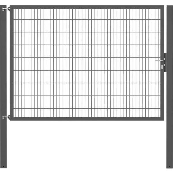 Einzeltor Flexo Plus 250 cm x 180 cm Pfosten 100 cm x 100 cm Anthrazit