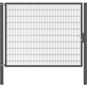 Einzeltor Flexo Plus 250 cm x 200 cm Pfosten 100 cm x 100 cm Anthrazit