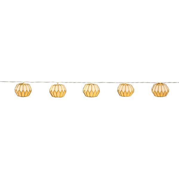 LED-Lichterkette Papierblumen Weiß 10 LEDs Warmweiß Transparentes Kabel 1