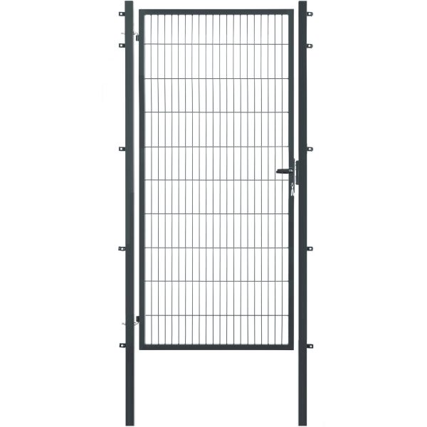 Floraworld Einzeltor für Doppelstabmattenzaun Anthrazit 200 cm x 120 cm