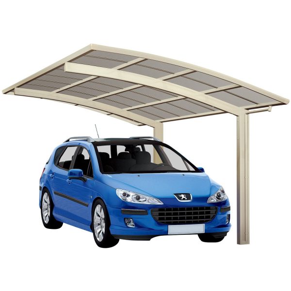 Ximax Alu Carport Portoforte Typ 60 Edelstahl-Look XS 241x495 cm Sonderfertigung