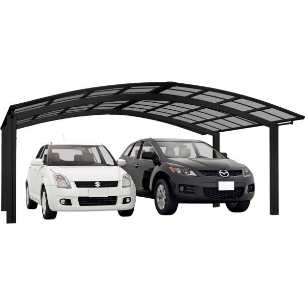 Ximax Alu Doppelcarport Portoforte Typ 60 Schwarz 542 x 495 cm Sonderfertigung