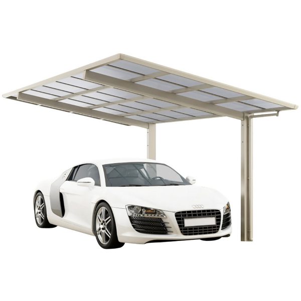 Ximax Alu Carport Linea Typ 60 Edelstahl-Look XS 243 x 495 cm Sonderfertigung