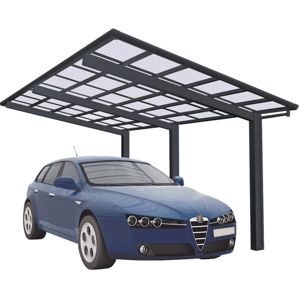 Ximax Alu Einzelcarport Linea Typ 110 Schwarz 273 x 495 cm Sonderfertigung