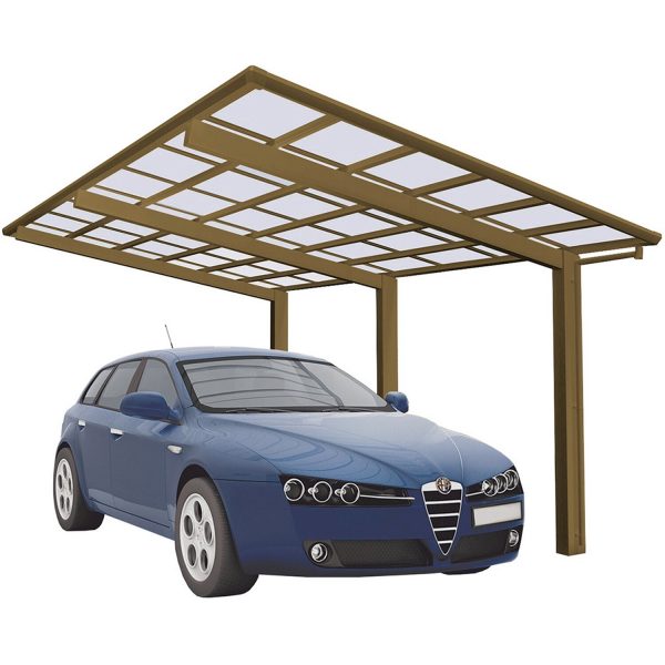 Ximax Alu Einzelcarport Linea Typ 110 Bronze XS 243 x 495 cm Sonderfertigung