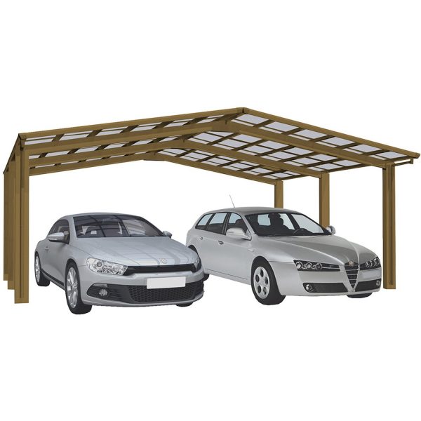 Ximax Alu Doppelcarport Linea Typ 110 Bronze 546 x 495 cm Sonderfertigung