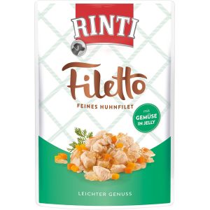 Rinti Hunde-Nassfutter Filetto Huhn mit Gemüse in Jelly 100 g