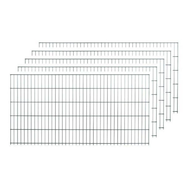 Einzelstabmattenzaun-Set Grün 3 Stück je 75 cm x 200 cm