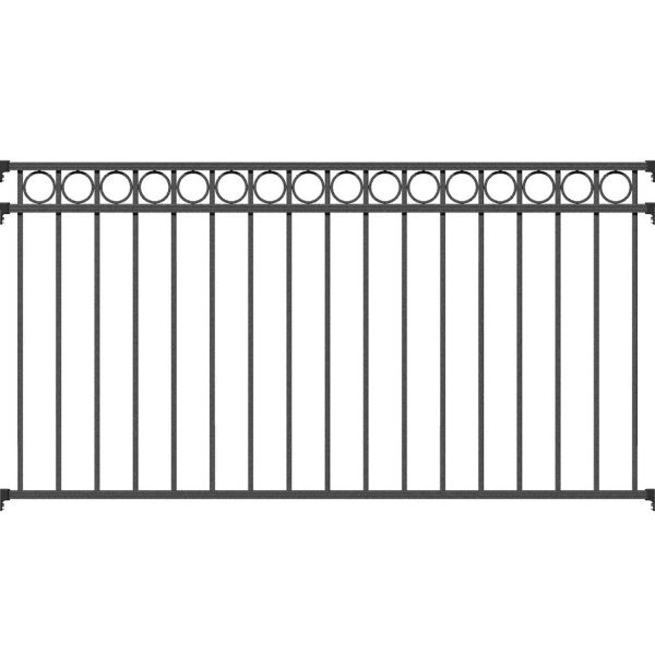 Metallzaun Zaunfeld Circle Anthrazit 120 cm x 200 cm