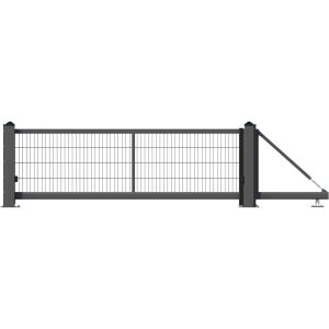 GAH Alberts Schiebetor Lektor Freitragend DS-GM 300 x 140 cm Anthrazit