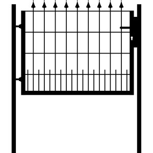 RoTaPlastes Gartentor 1 Flügel Lilie Anthrazit 120 cm x 80 cm