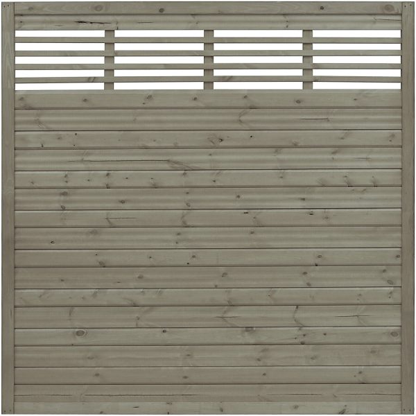 Sichtschutzzaun Element Nicea Grau 180 cm x 180 cm FSC®