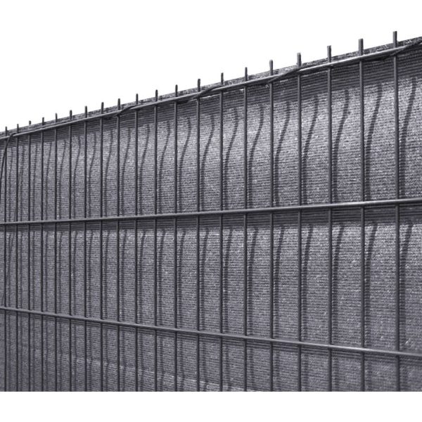 Solid Sichtschutzblende Anthrazit Grobe Struktur aus HDPE 140 cm x 500 cm