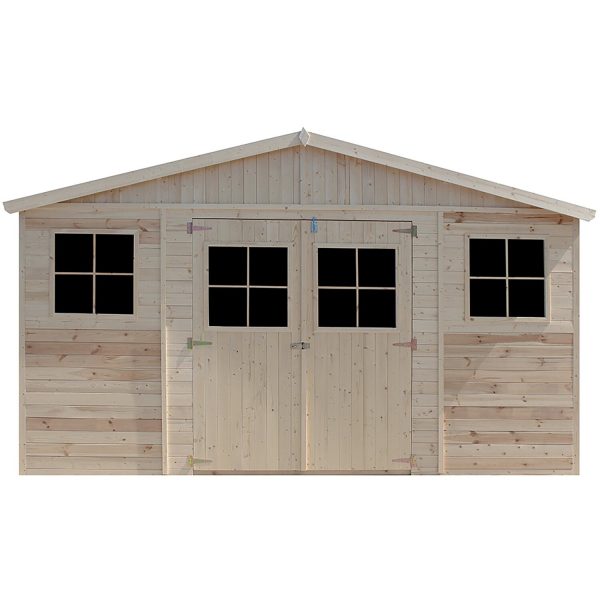 Timbela Gartenhaus/Gerätehaus Holz M333+M333G 20 m² Fenstern und Boden