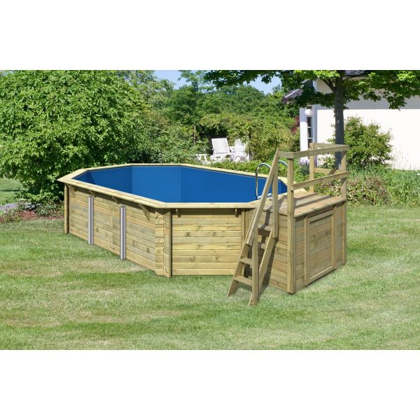 Karibu Pool 4 Set KDI mit Sonnenterrasse B