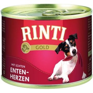 Rinti Hunde-Nassfutter Gold Entenherzen 185 g