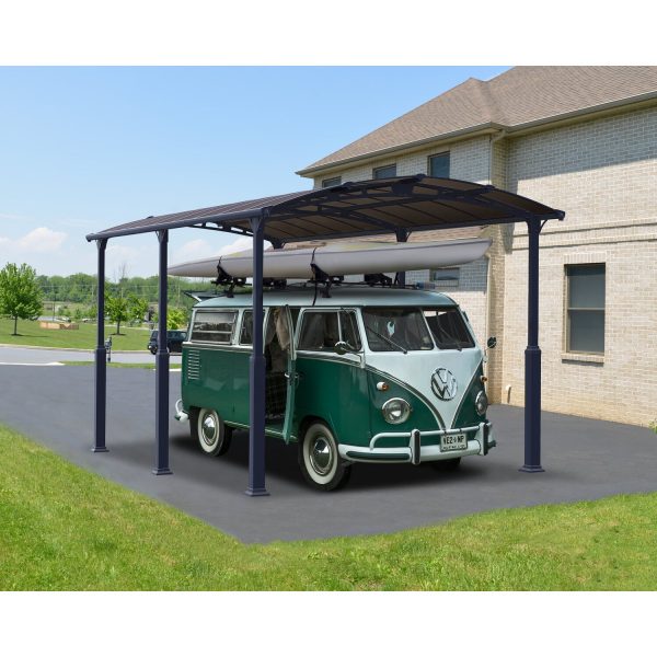 Palram - Canopia Carport Arcadia Alpine 6400 Anthrazit 360 cm x 650 cm