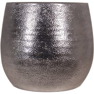 Keramik-Übertopf Hammerschlag Ø 26 cm x 22 cm Silber