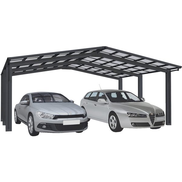 Ximax Alu Doppelcarport Linea Typ 110 Schwarz 546 x 495 cm Sonderfertigung