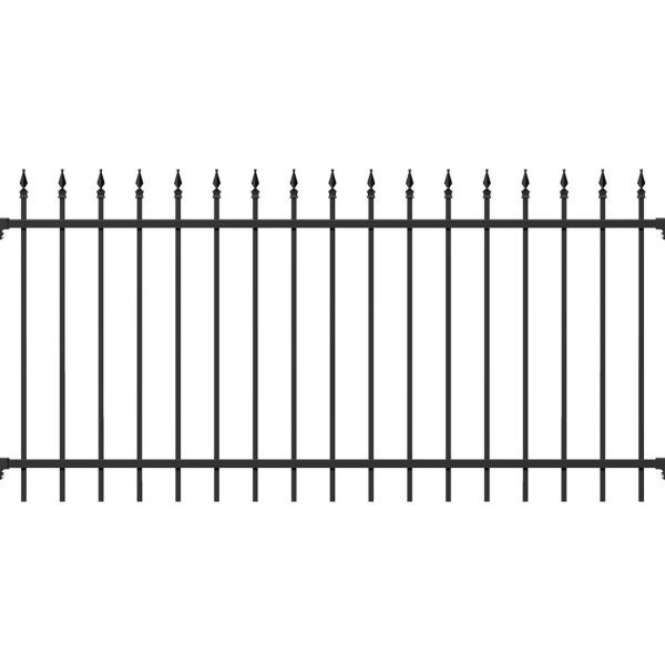 Metallzaun Zaunfeld Chaussee Schwarz 120 cm x 200 cm