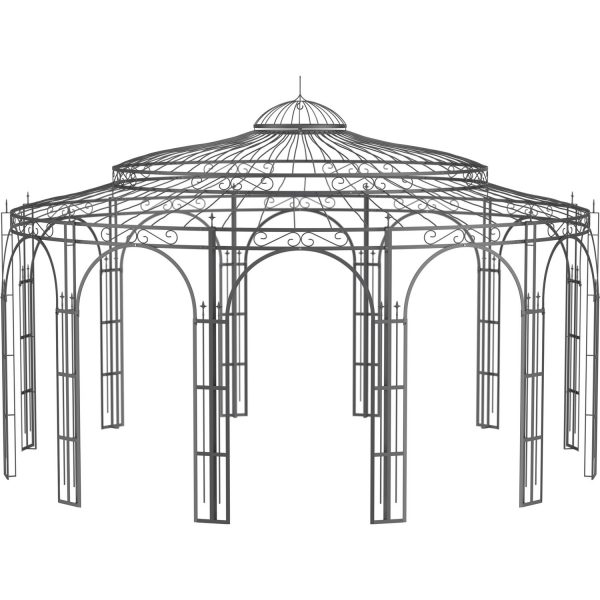 Eleo Pavillon Toskana 340 cm x Ø 550 cm Pulverbeschichtet DB703